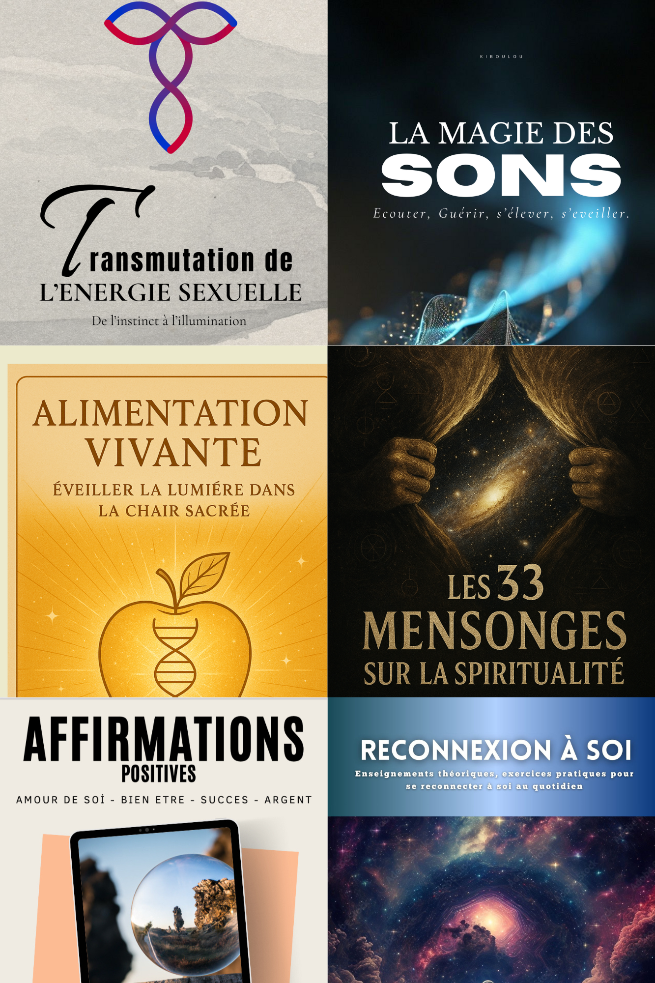 pack - TRANS / RECO / ALIMENT / MAGIE DES SONS / 33 MENS / AFFIRMATIONS